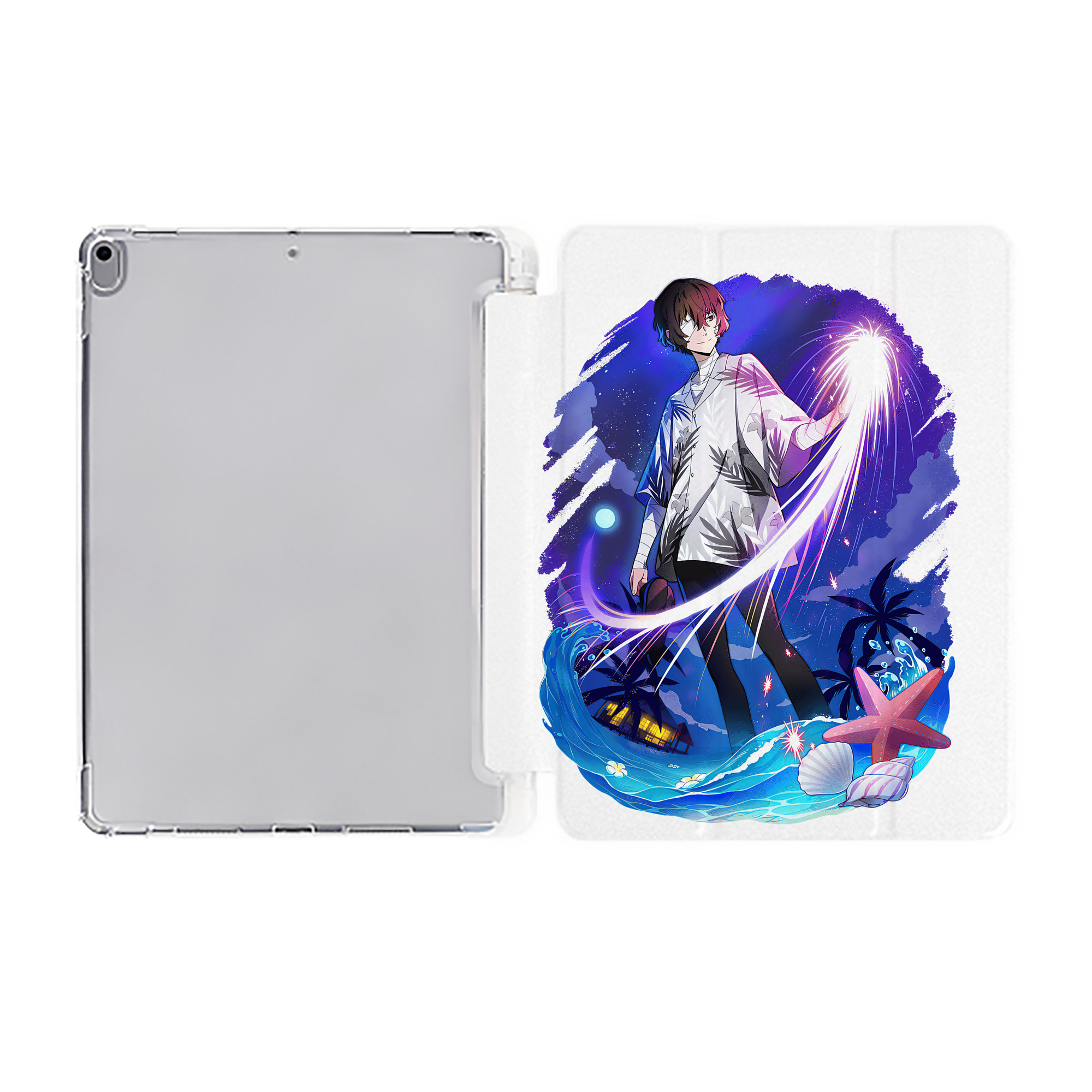 （画像用） 文豪ストレイドッグス Bungo Stray Dogs IPad ケース ペン収納付き 三つ折りスタンド PUレザー×シリコン 対応機種9.5/10.5/10.9インチ